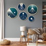 Wallity Yats-33 Conjunto de 5 Cuadros Decorativos Multicolor
